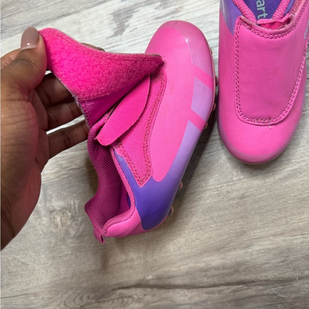 Pink and Purpler Carters Toddler Soccer Cleats size 10c - Picture 4 of 4